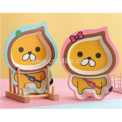 Bamboo Eating Divided Plate Children Tableware